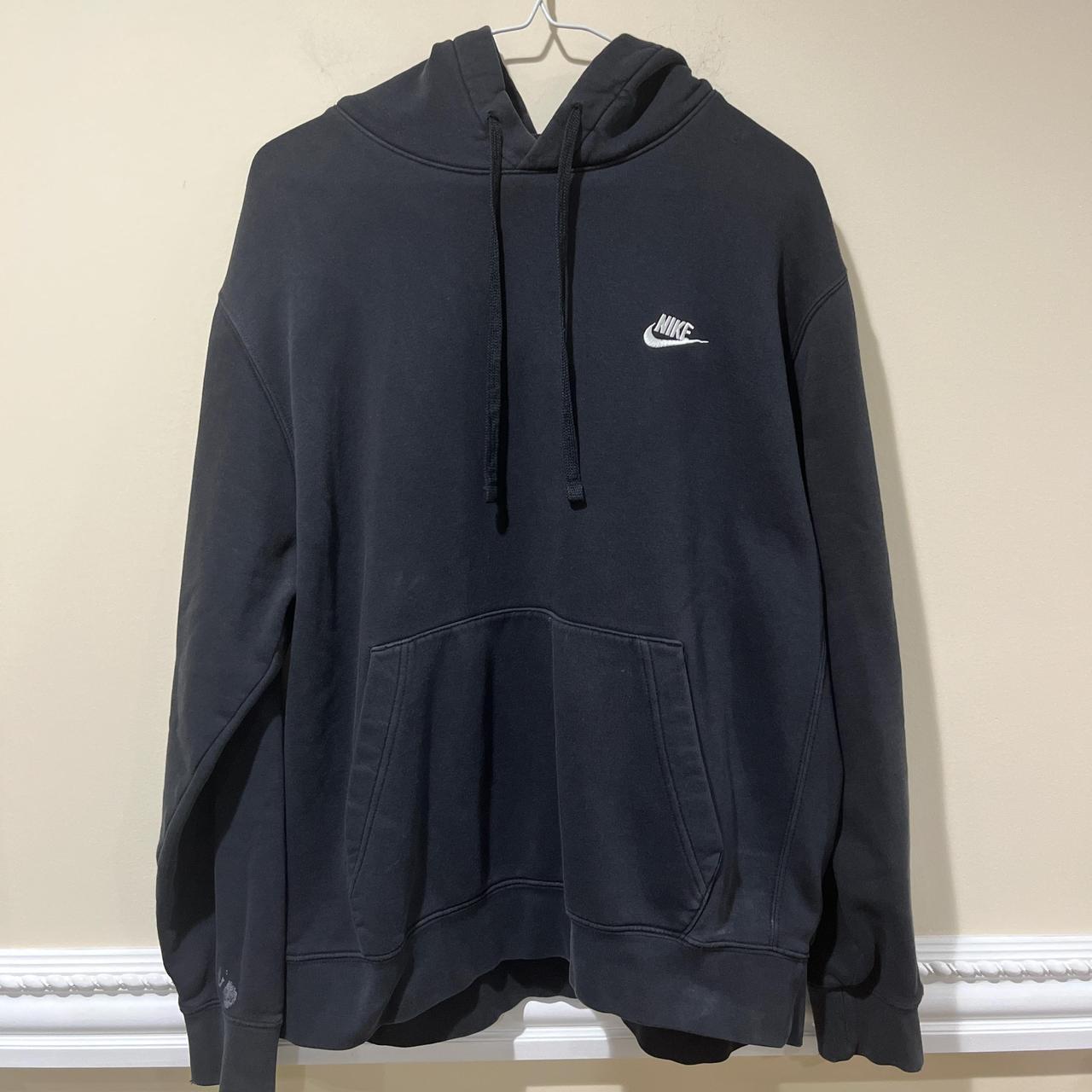 mens nike hoodie black and white