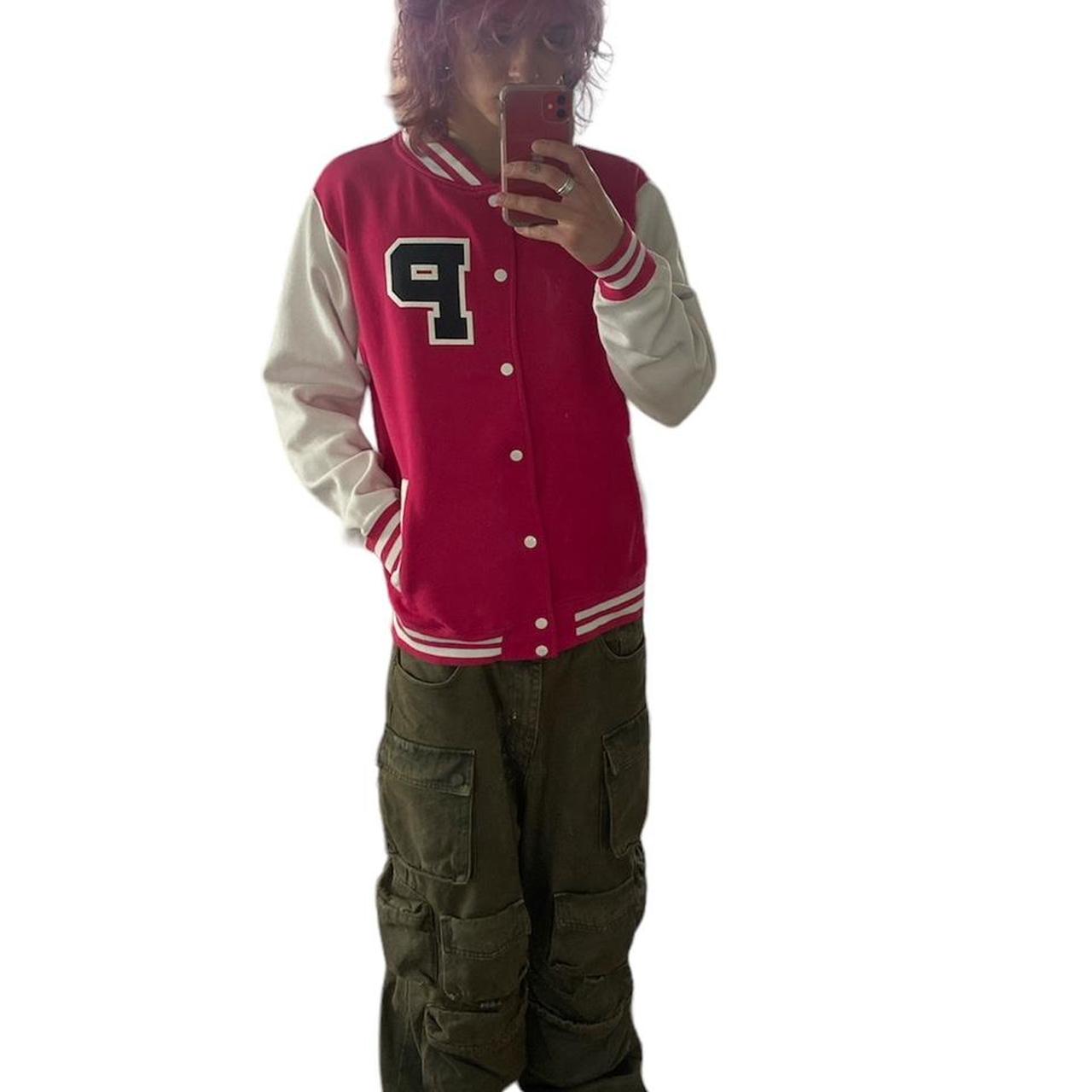 Pink Two-Tone Baseball Varsity Jacket - M ♡ New - Depop