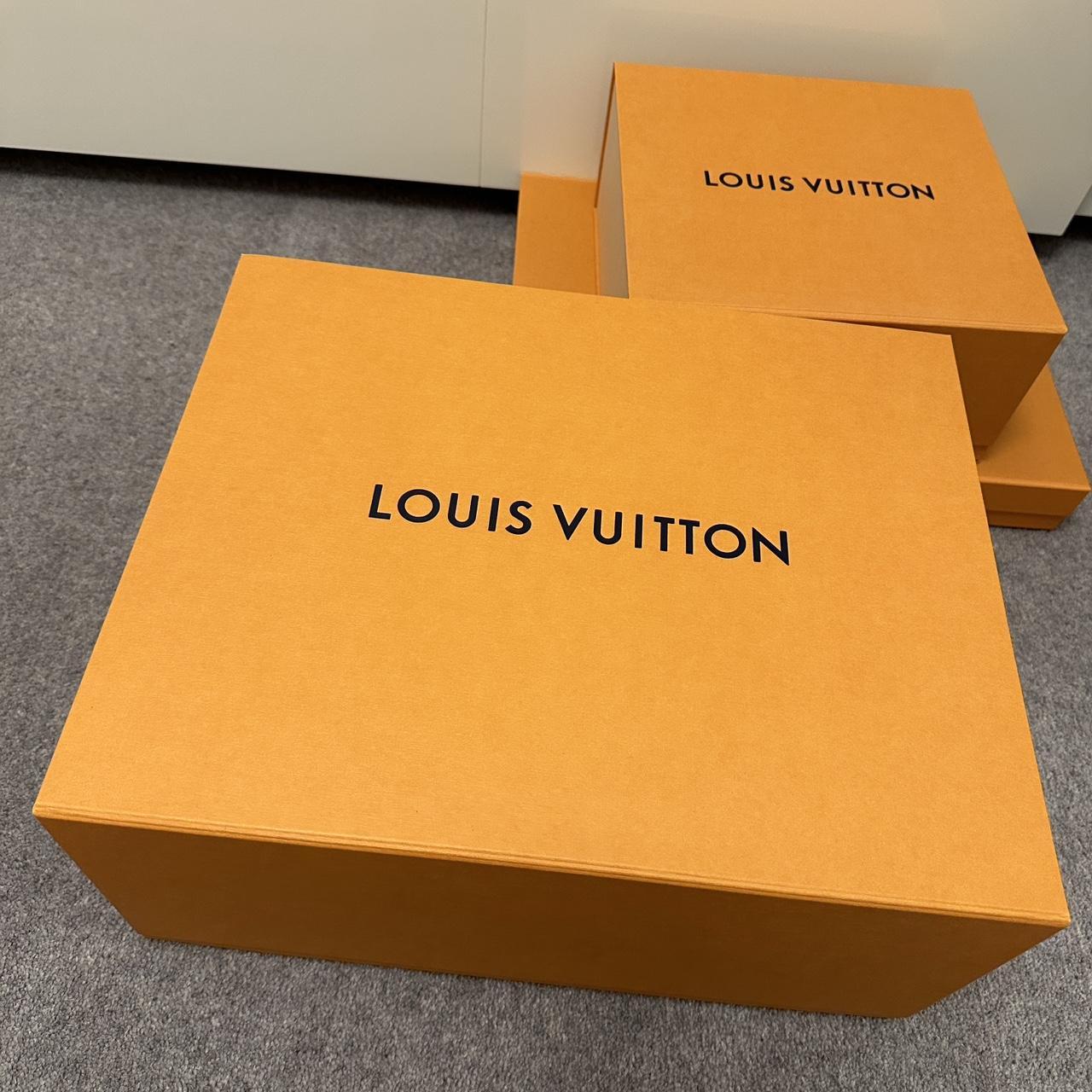 Authentic Louis Vuitton box Size measure from... Depop