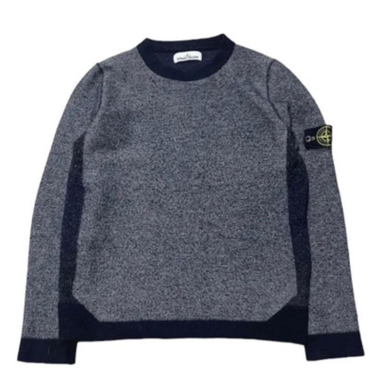 Stone island grey hot sale knitted jumper