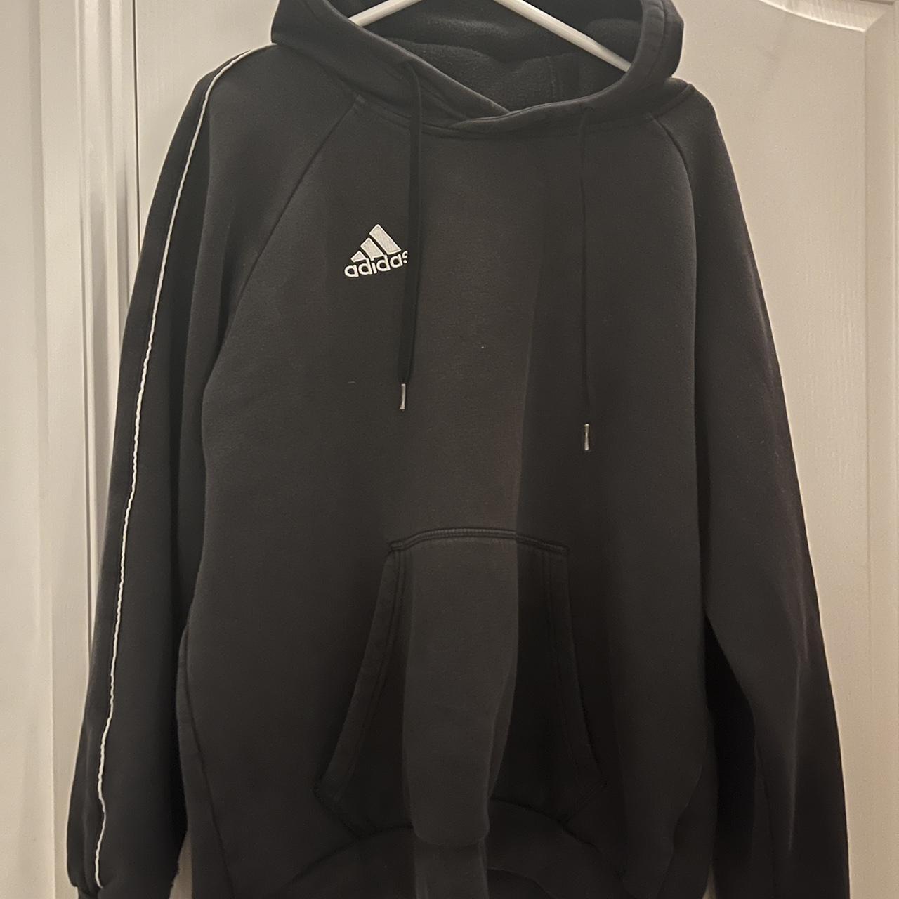 Adidas hoodie grey - size large good condition pm... - Depop