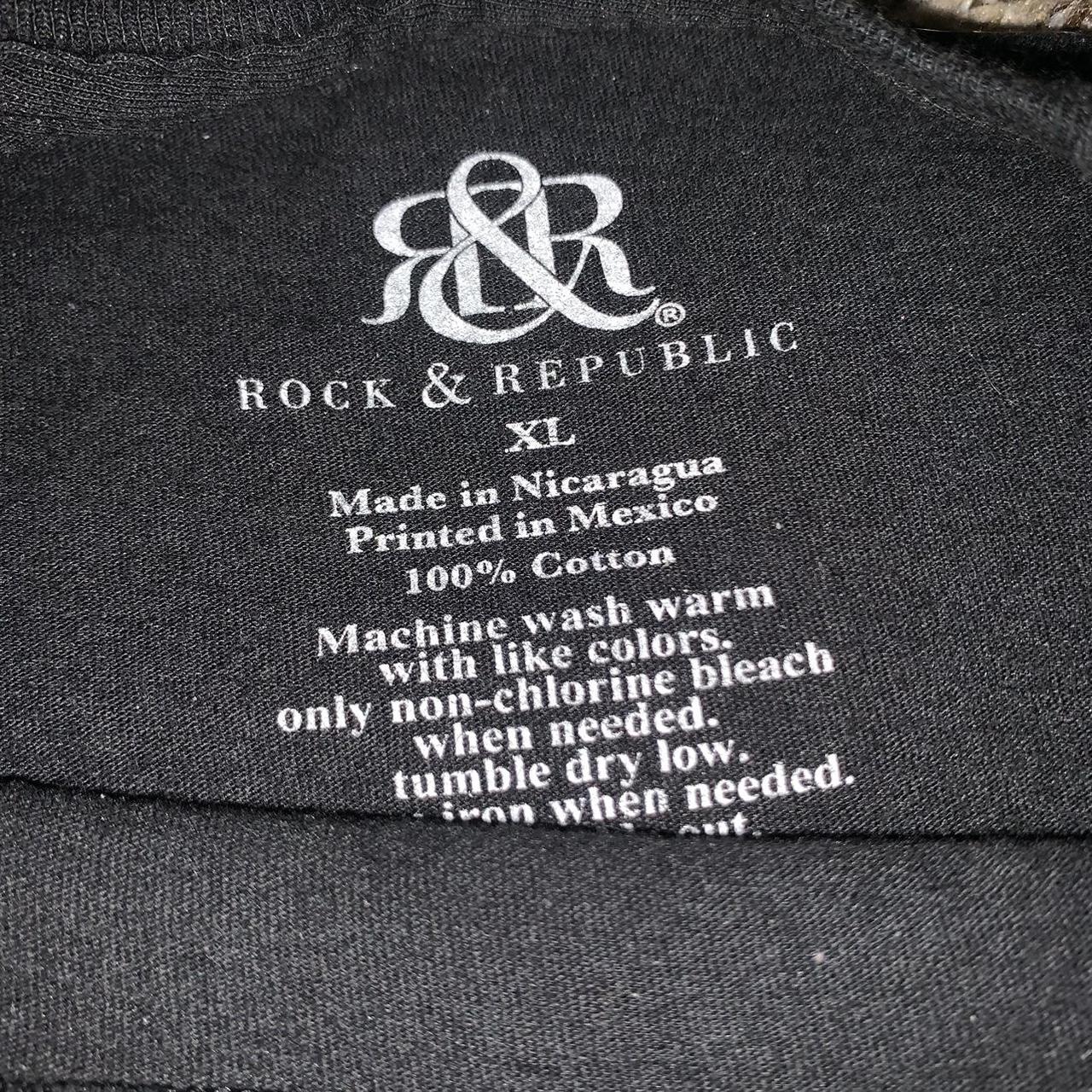 Rock and Republic Men's Black Tshirt Depop
