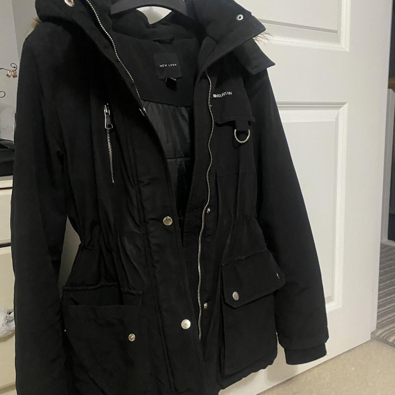 New Look Women's Black Coat Depop