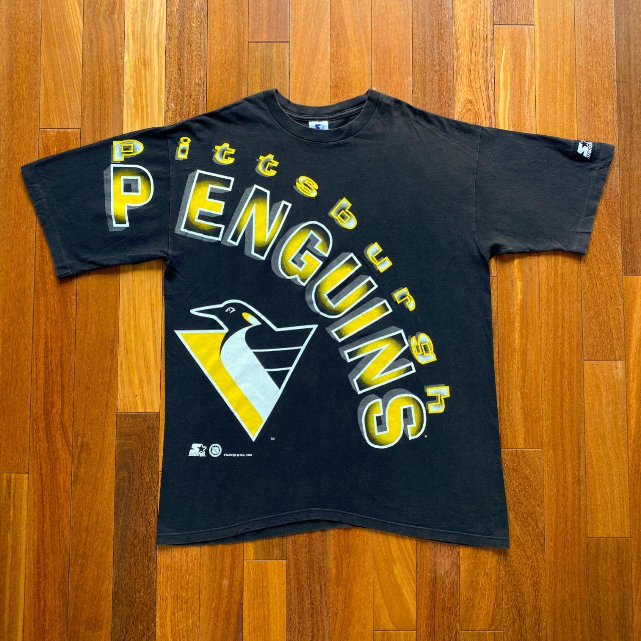 Vintage 1993 Pittsburg Penguins NHL Crest Trench Sweatshirt 