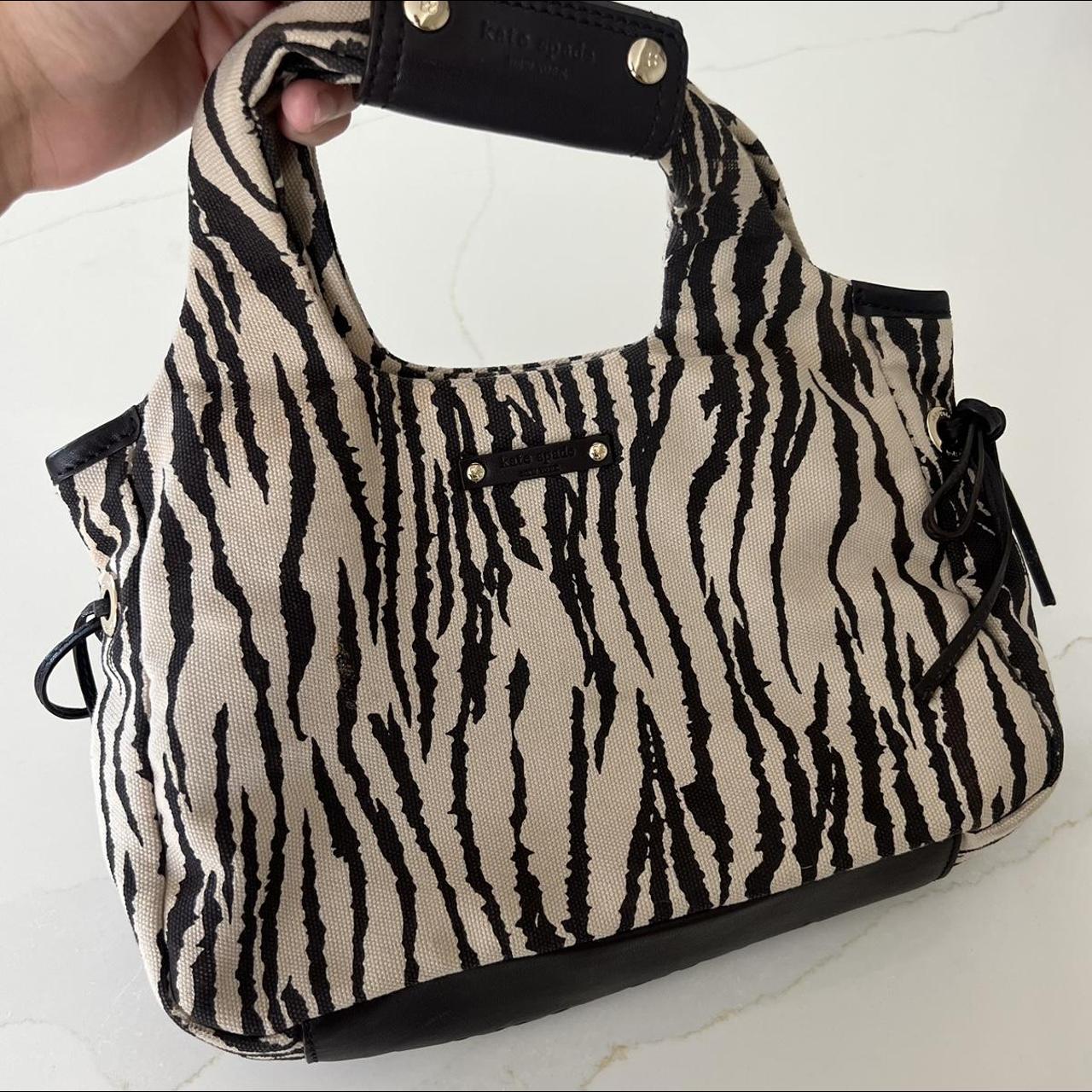 Kate Spade New York: Beige Brown Animal Print Shoulder Bag | Silkroll