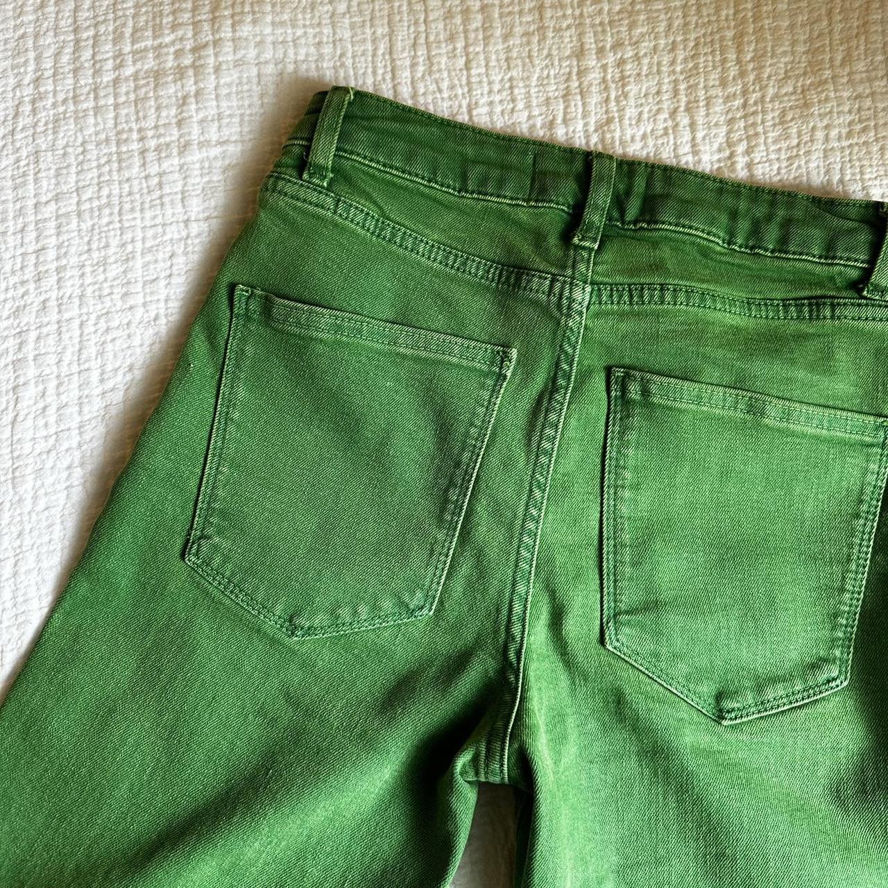 ZARA Green Wide Leg Jeans - size: USA 2 - brand:... - Depop