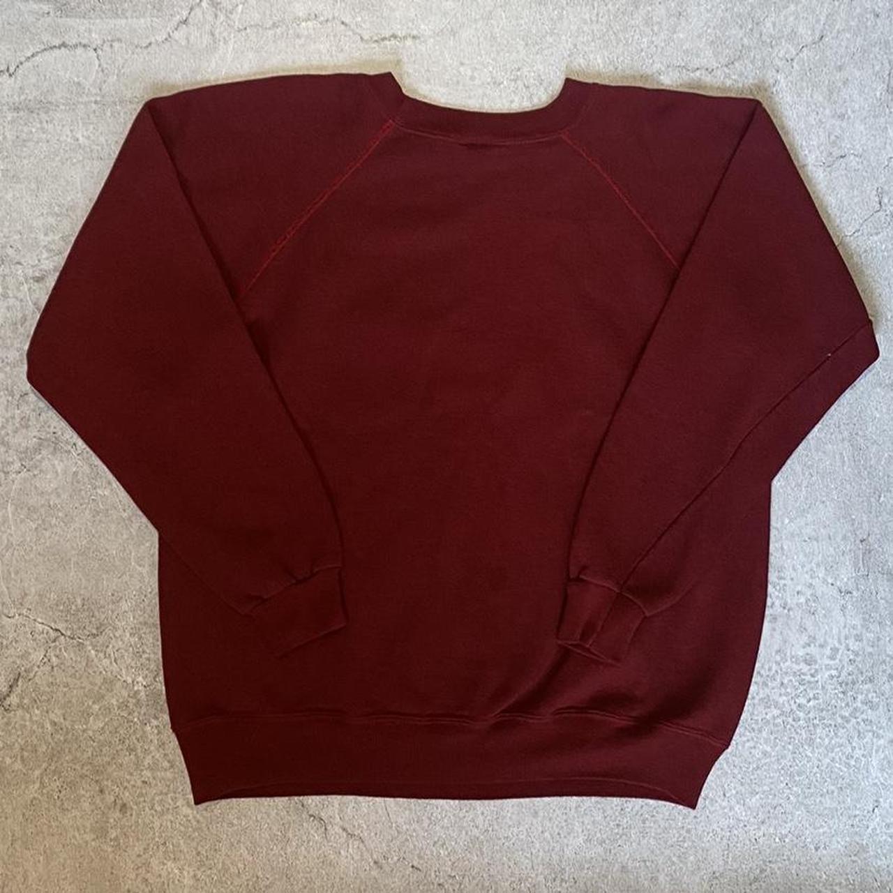 Nike Burgundy Swoosh Sweatshirt Size on label:... - Depop