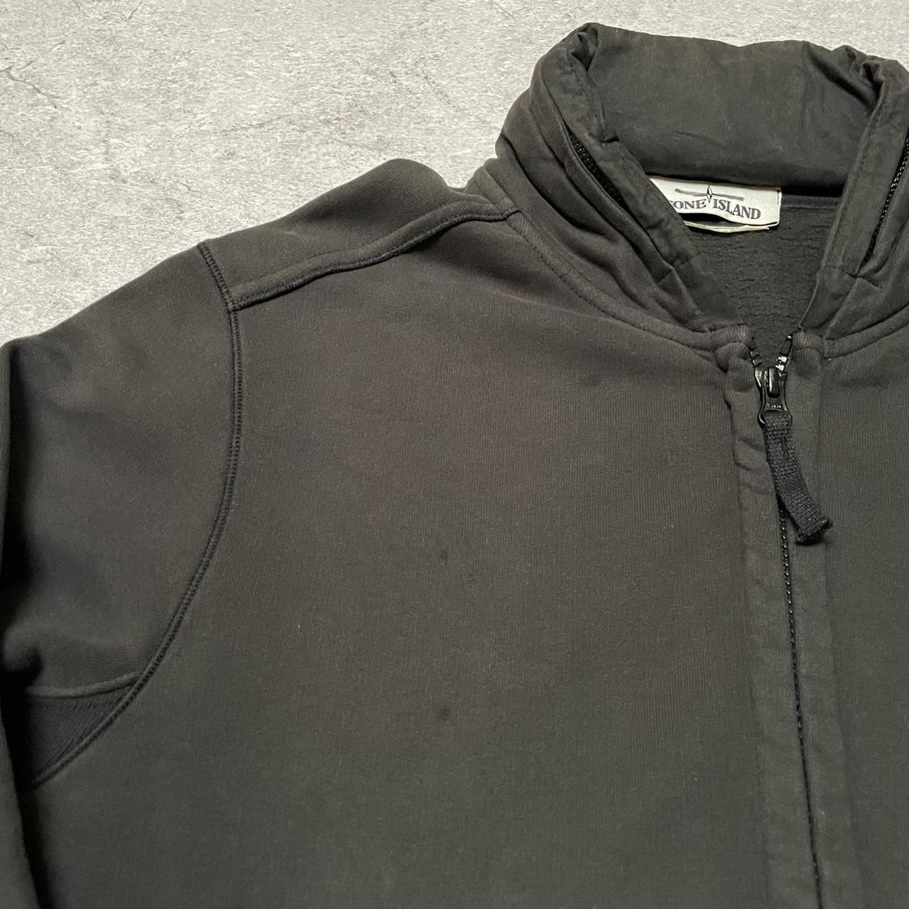 Stone Island Men's Black Hoodie | Depop