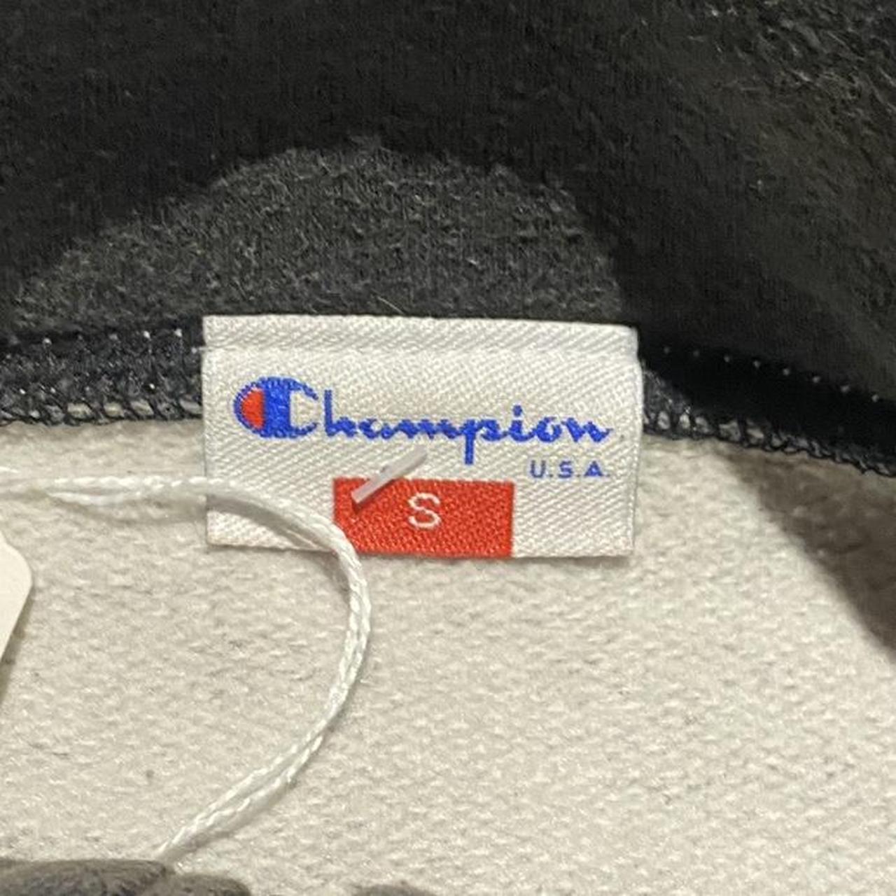 Grey Champion Embroidered Big Logo Quarter-zip... - Depop