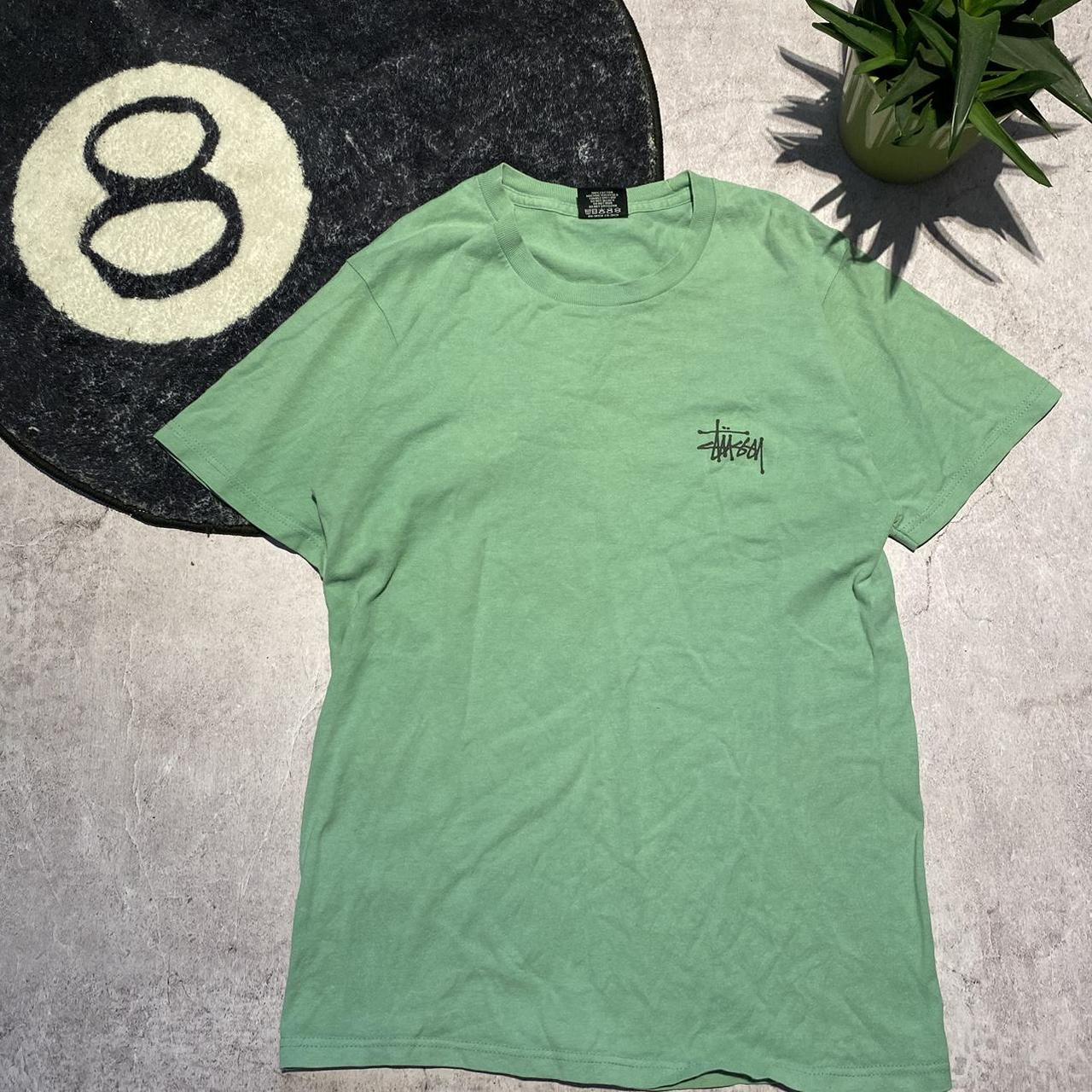 Green Stussy T-Shirt Size on label: S Recommended... - Depop