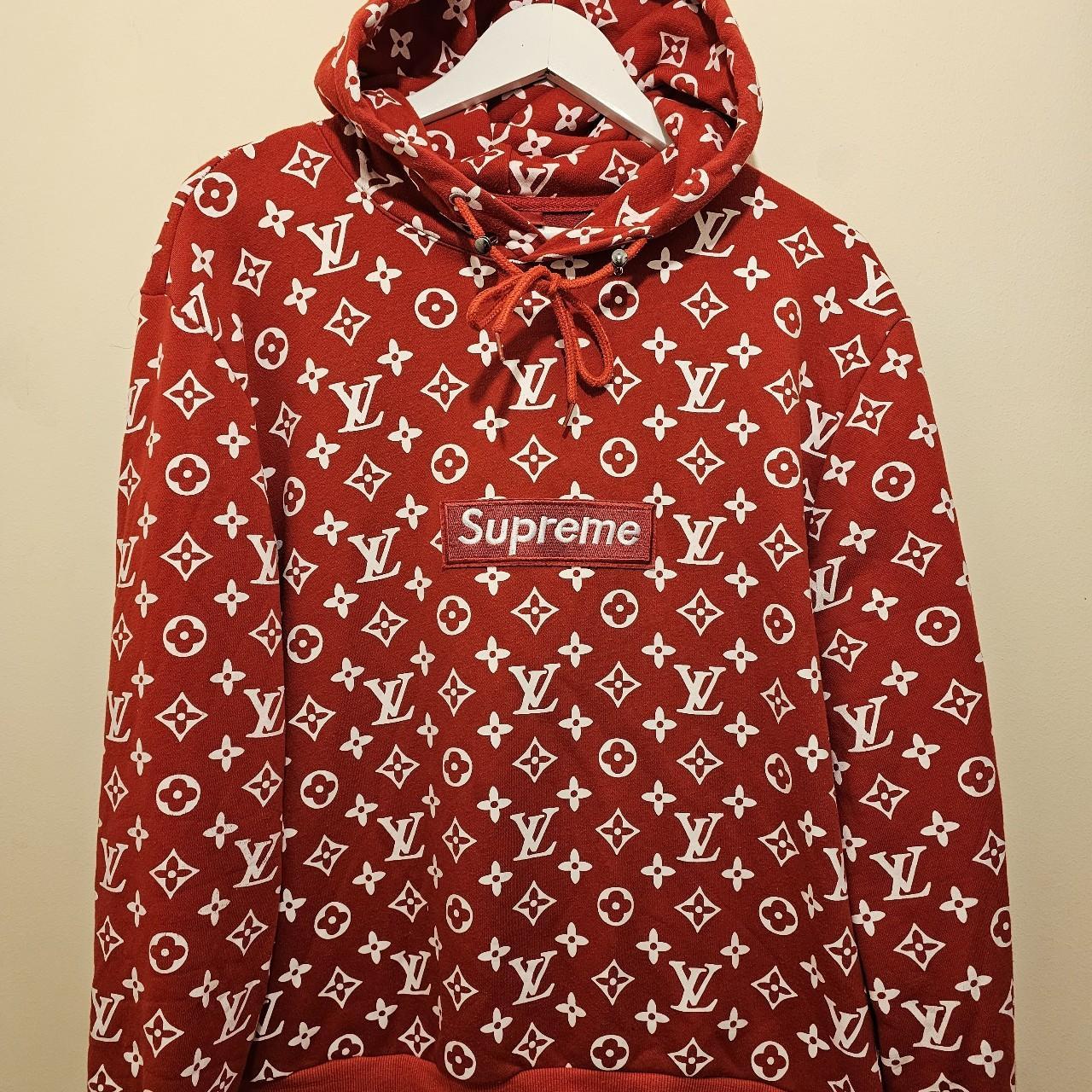 2020 Red Supreme x Louis Vuitton Hoodie This is NOT... - Depop