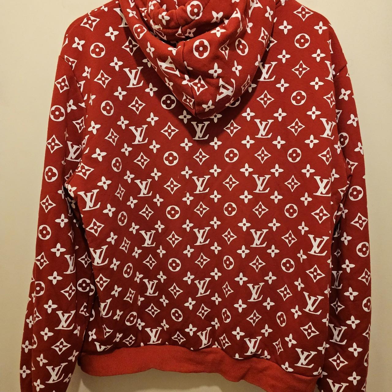 2020 Red Supreme x Louis Vuitton Hoodie This is NOT... - Depop