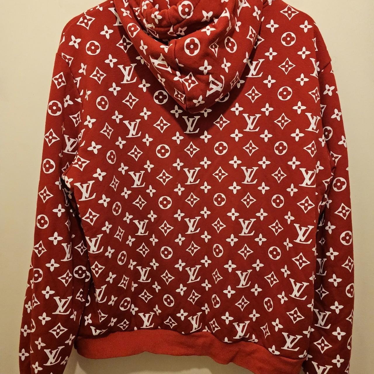2020 Red Supreme x Louis Vuitton Hoodie This is NOT... Depop