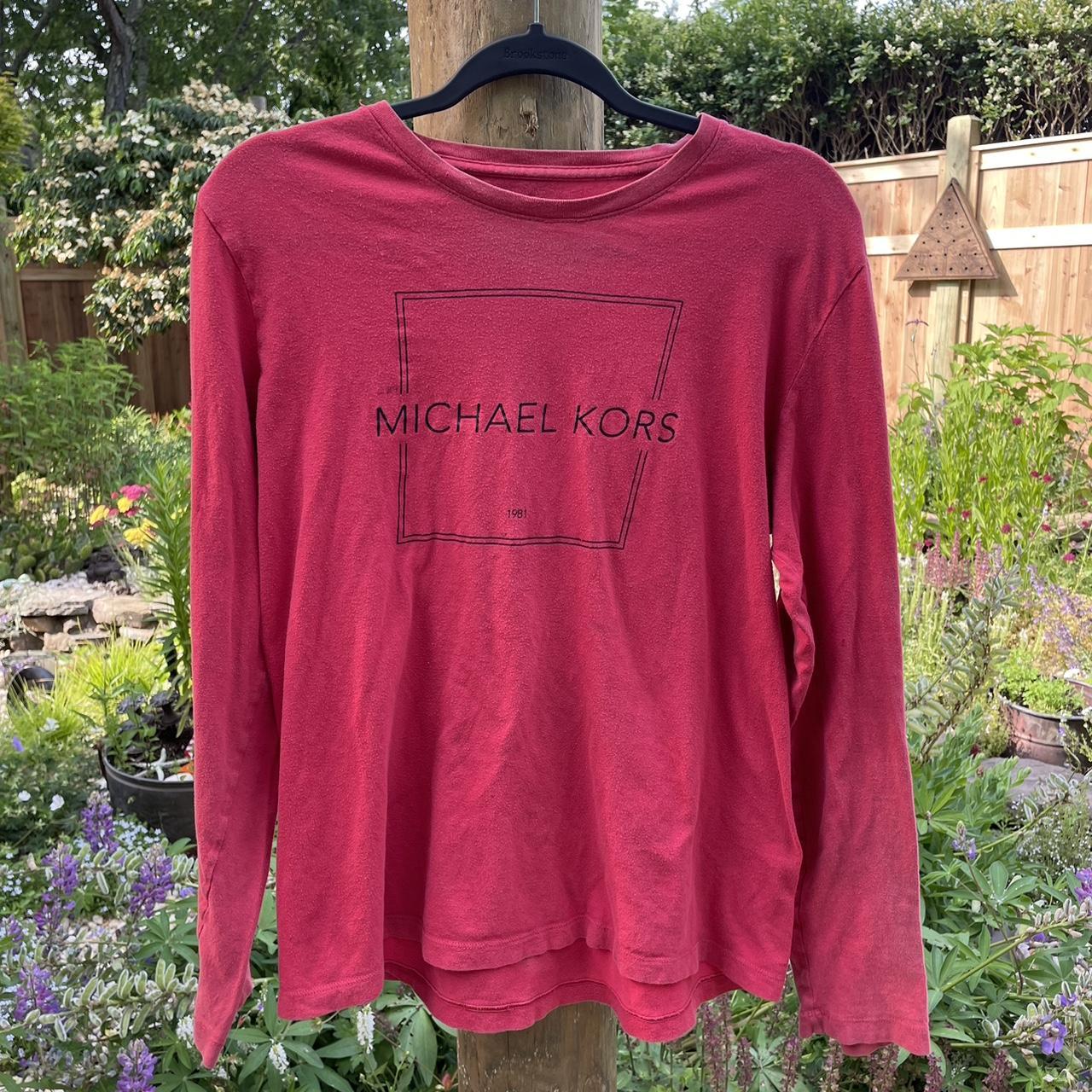 Red michael deals kors shirt