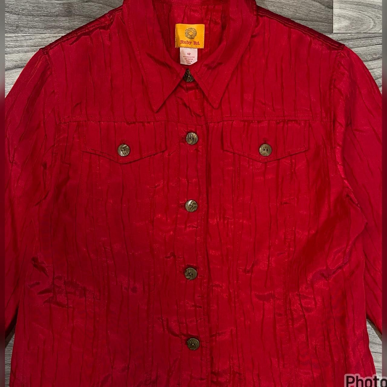 Ruby Rd. Women's Lightweight Jacket - Red - 12 – … - image 3