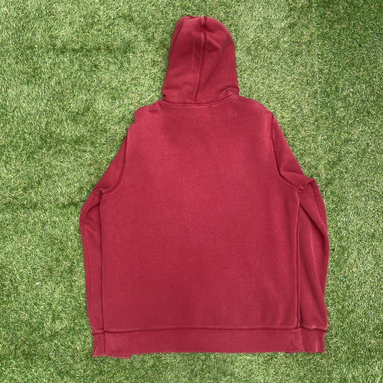 Nike Blood Red Swoosh Hoodie Size -> Medium Model... - Depop