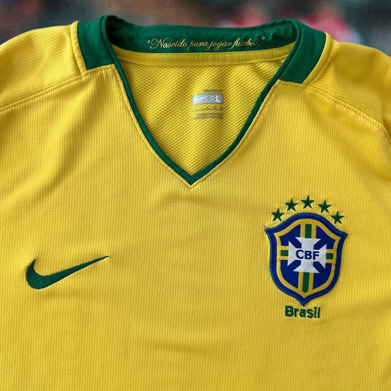 Nike Brazil Home Stadium Soccer Jersey Yellow