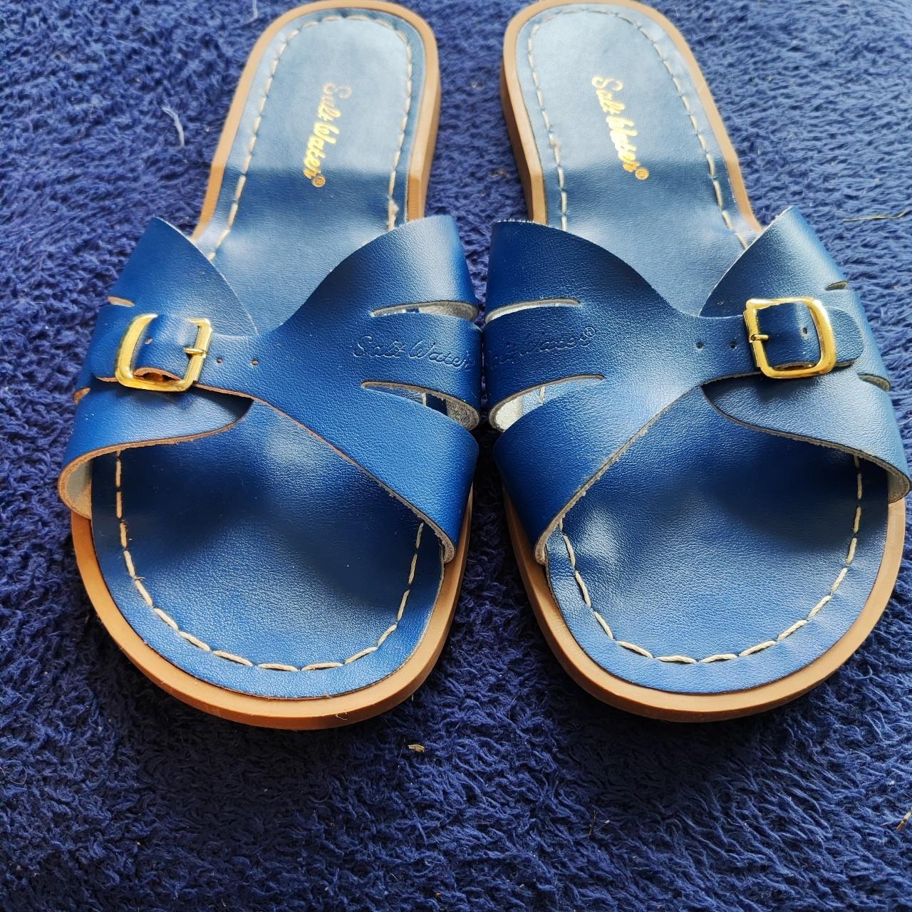 Saltwater navy classic sandals (Saltwater Size 7, UK... - Depop