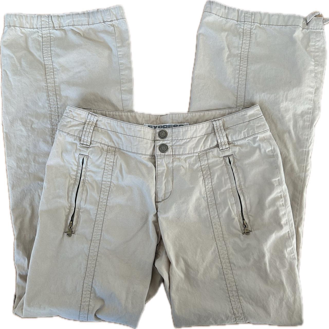 vintage express khaki low rise pants Depop