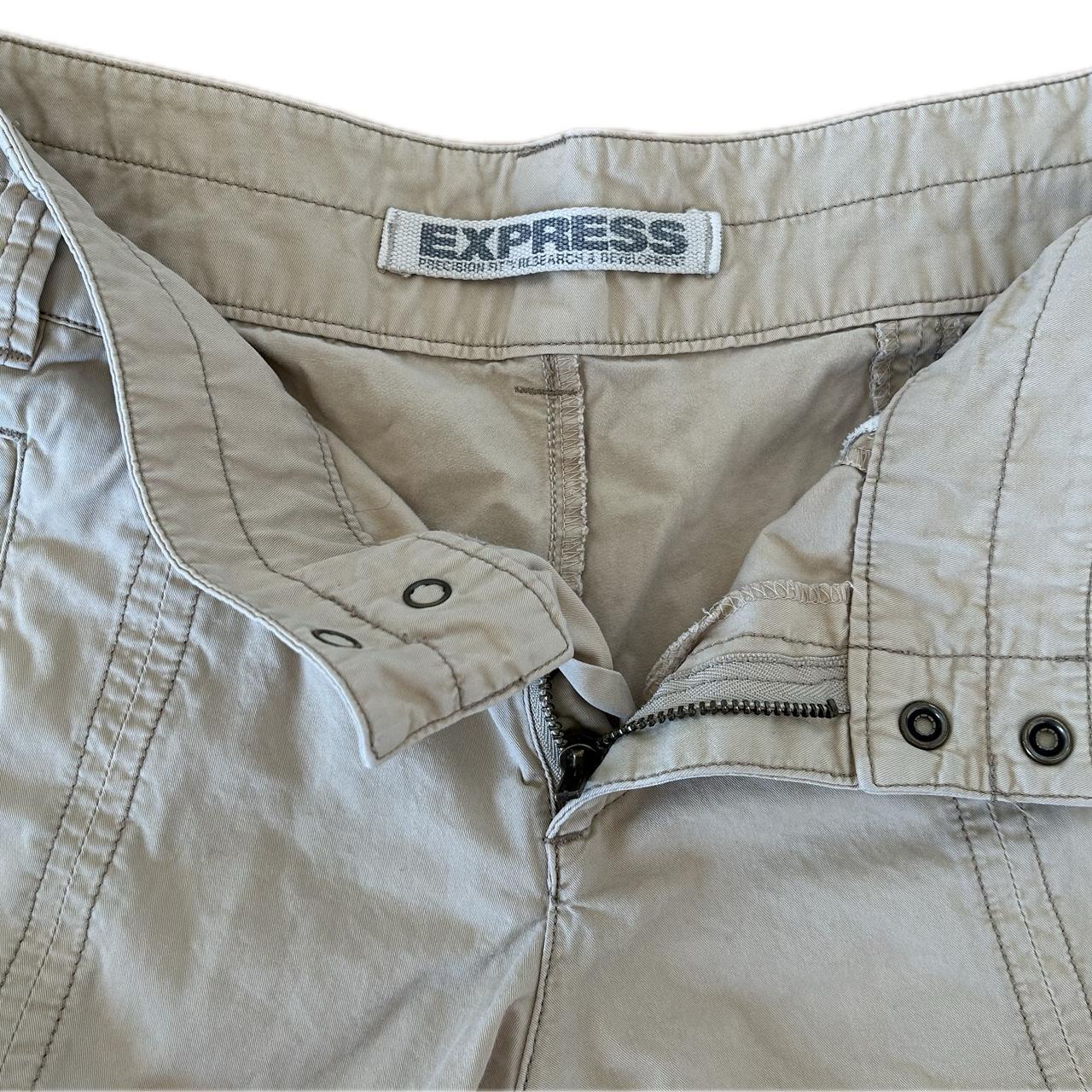 vintage express khaki low rise pants Depop