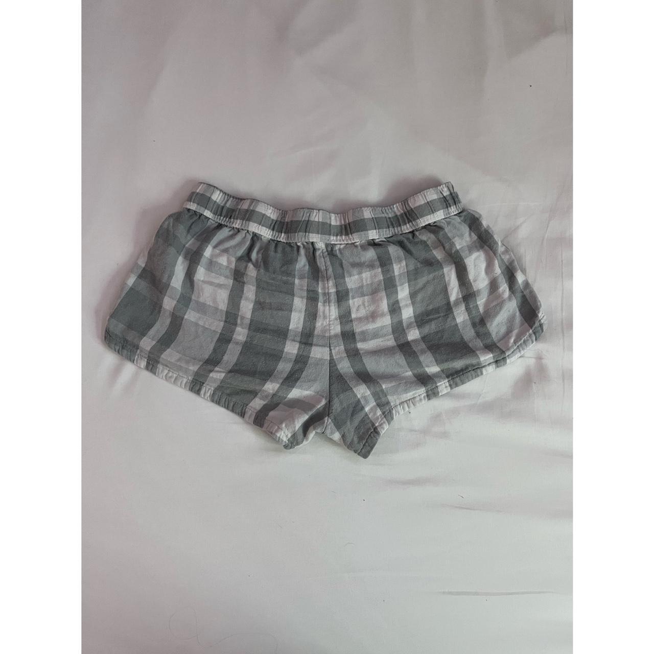 Aerie grey and white plaid shorts pj shorts size... Depop