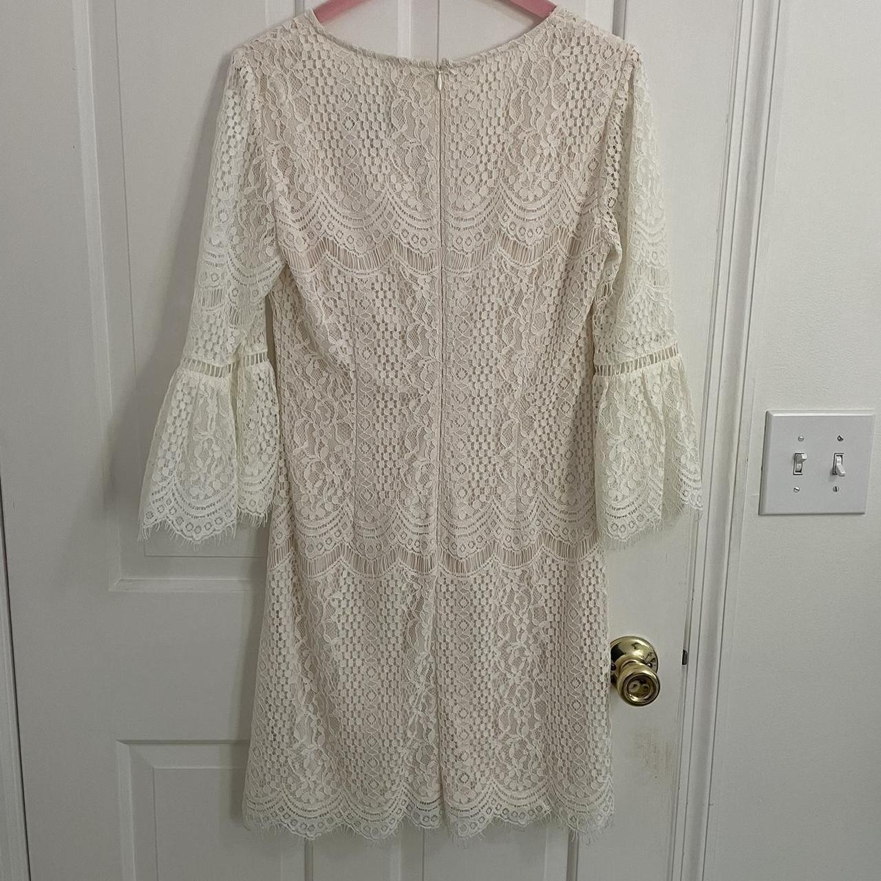 Adrianna Papell Women's Cream and White Dress (3)