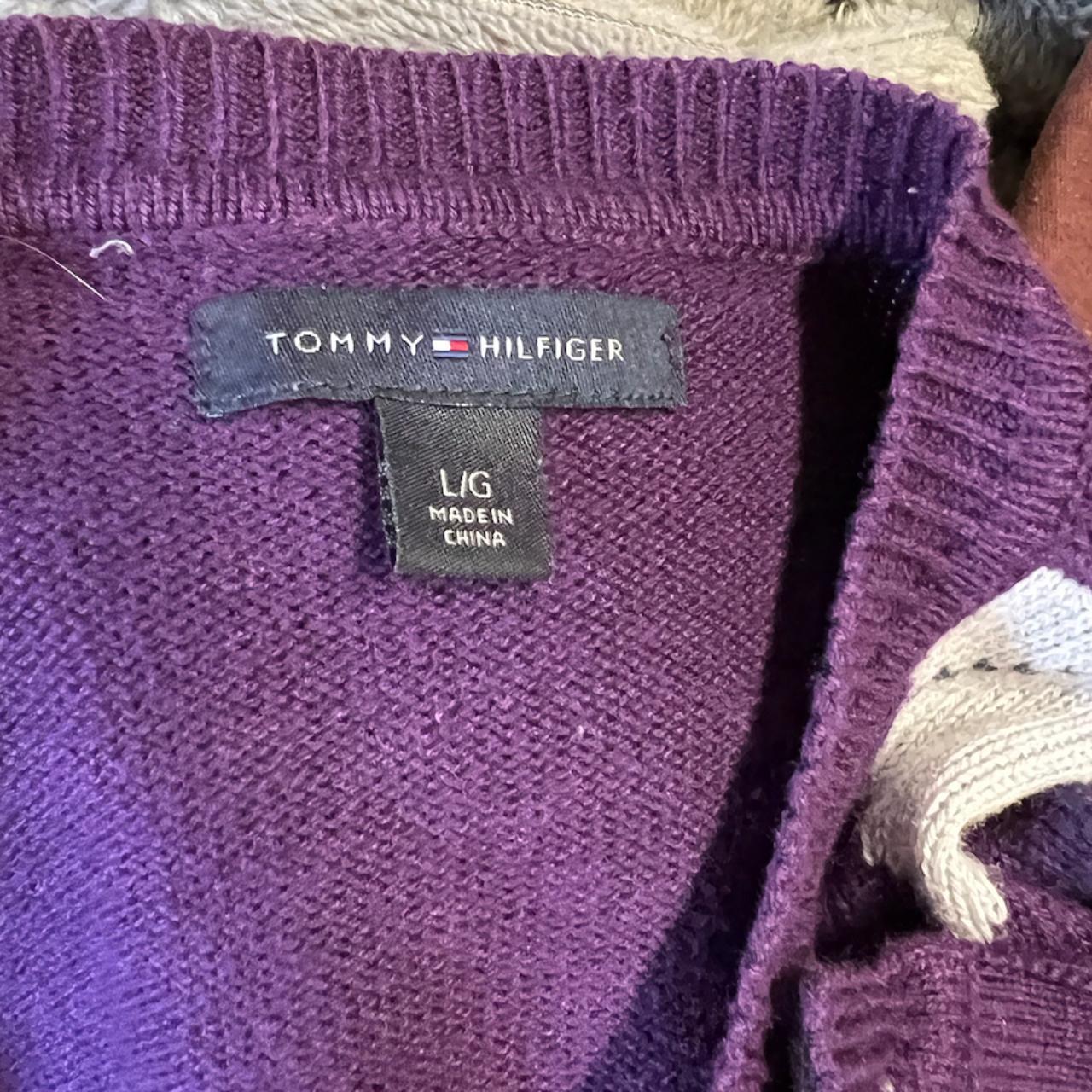 Tommy hilfiger purple clearance jumper