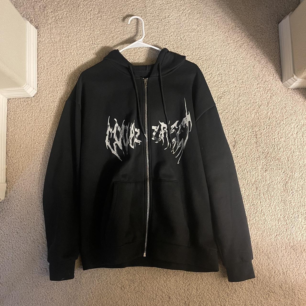 Black hoodie with cool graphic design Don’t think I... - Depop