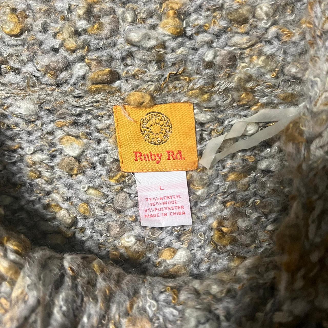 Ruby Rd. Women's Sweater - Grey/Yellow - L – Ruby… - image 3