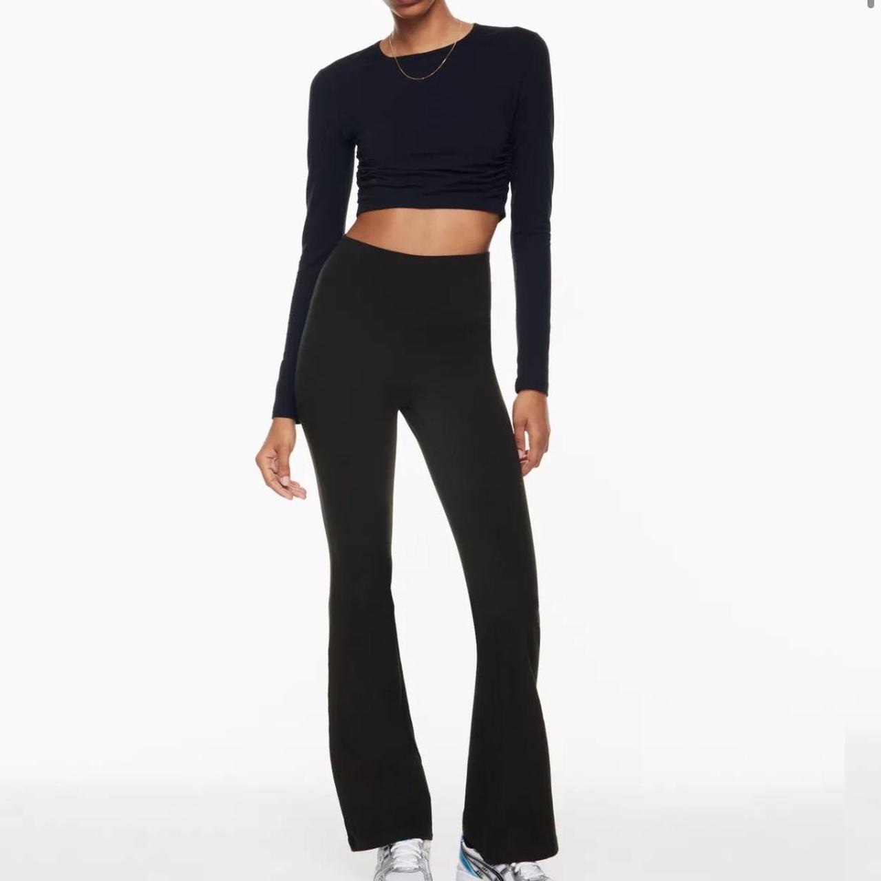 tna aritzia black flare leggings Depop