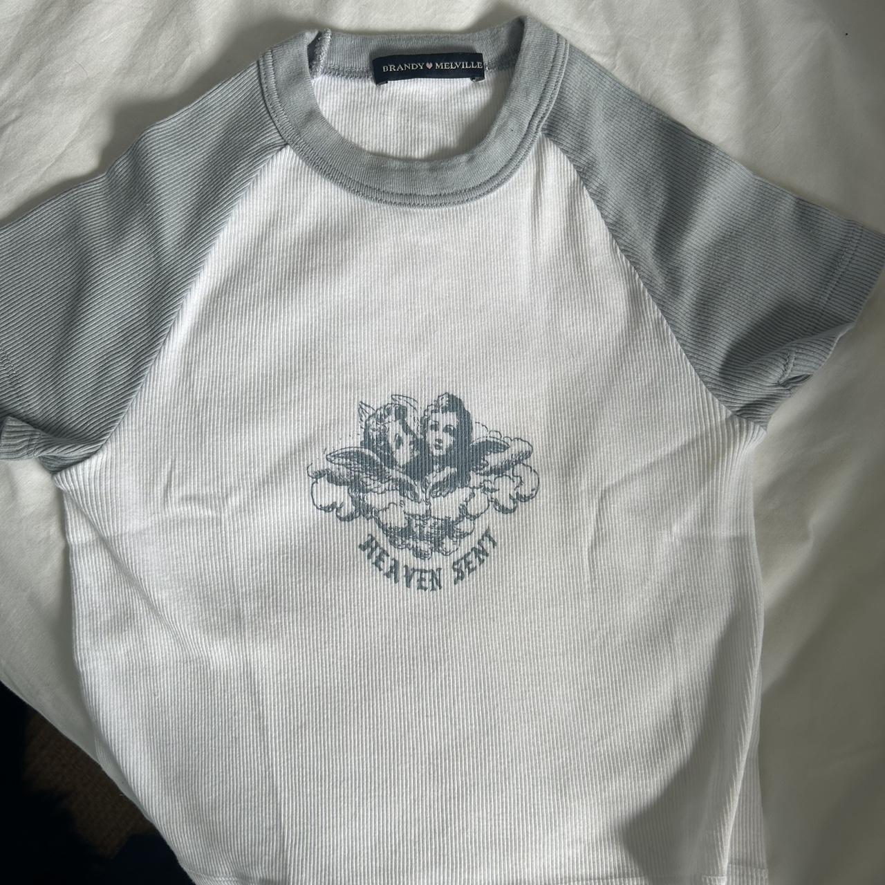 Brandy Melville baby tee. Angels. Brandy Melville... - Depop