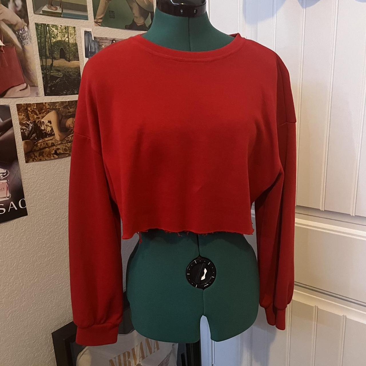 Red Cropped Sweater 💋 Depop 