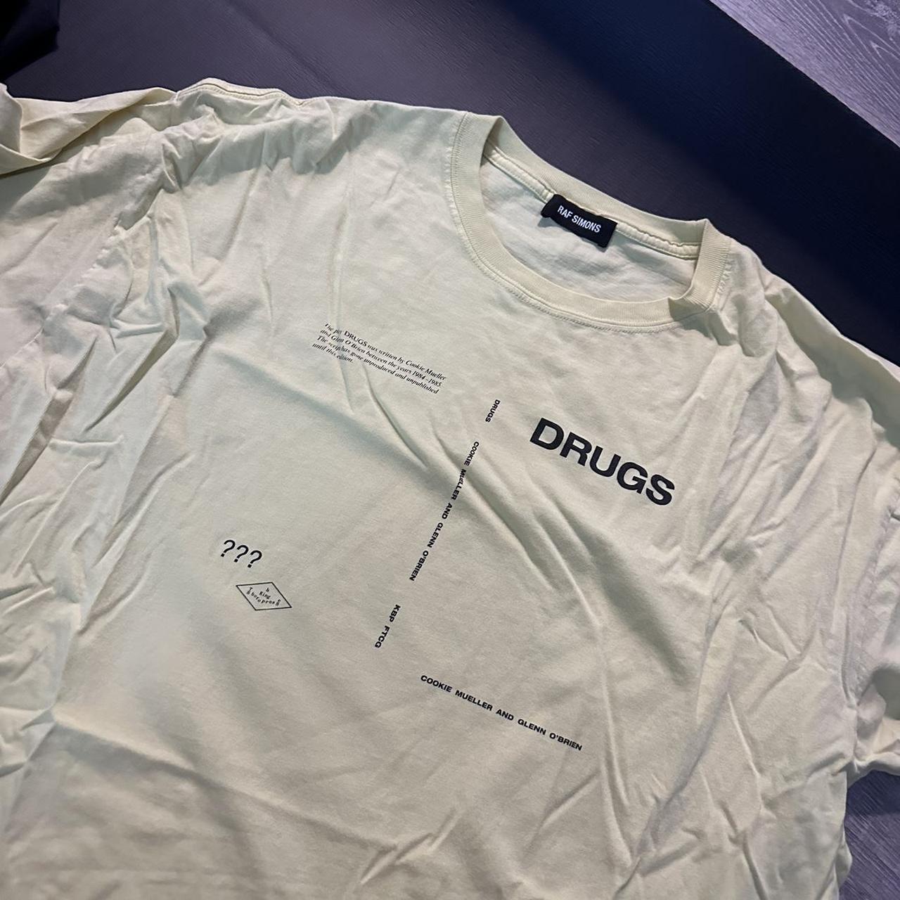 Raf Simons FW18 Drugs T Shirt Relaxed Fit yellow. Depop