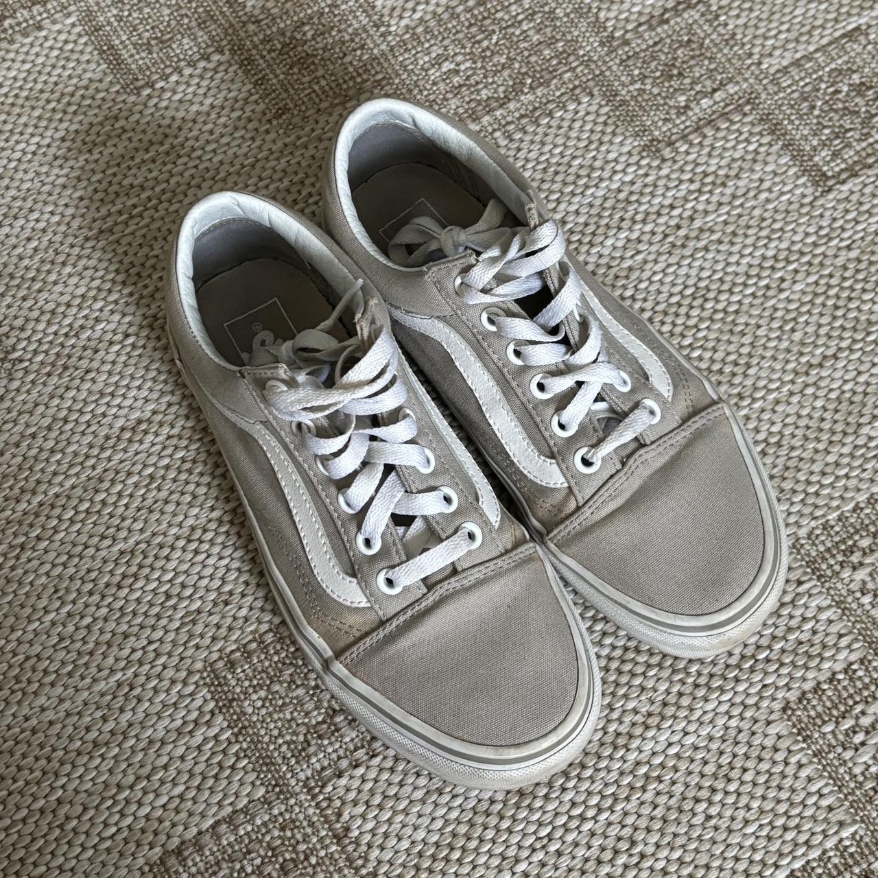 Light Grey Vans. US Size 7 Women s. In good. Depop