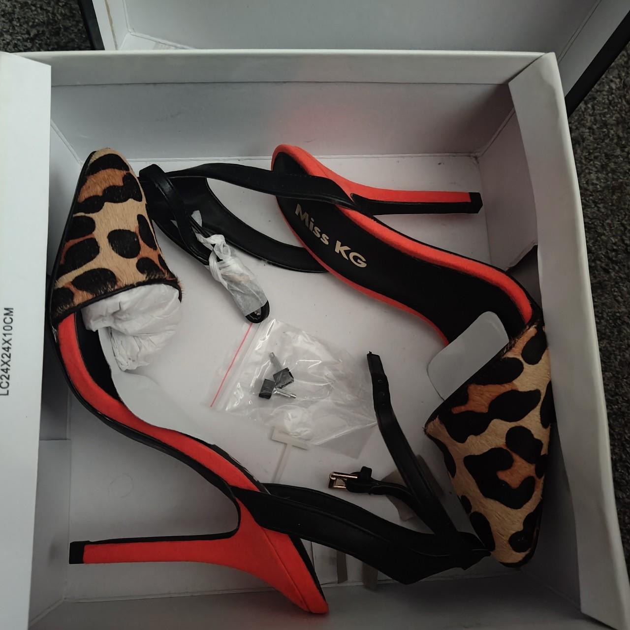 Miss KG leopard print heel. Pony effect orange. Depop