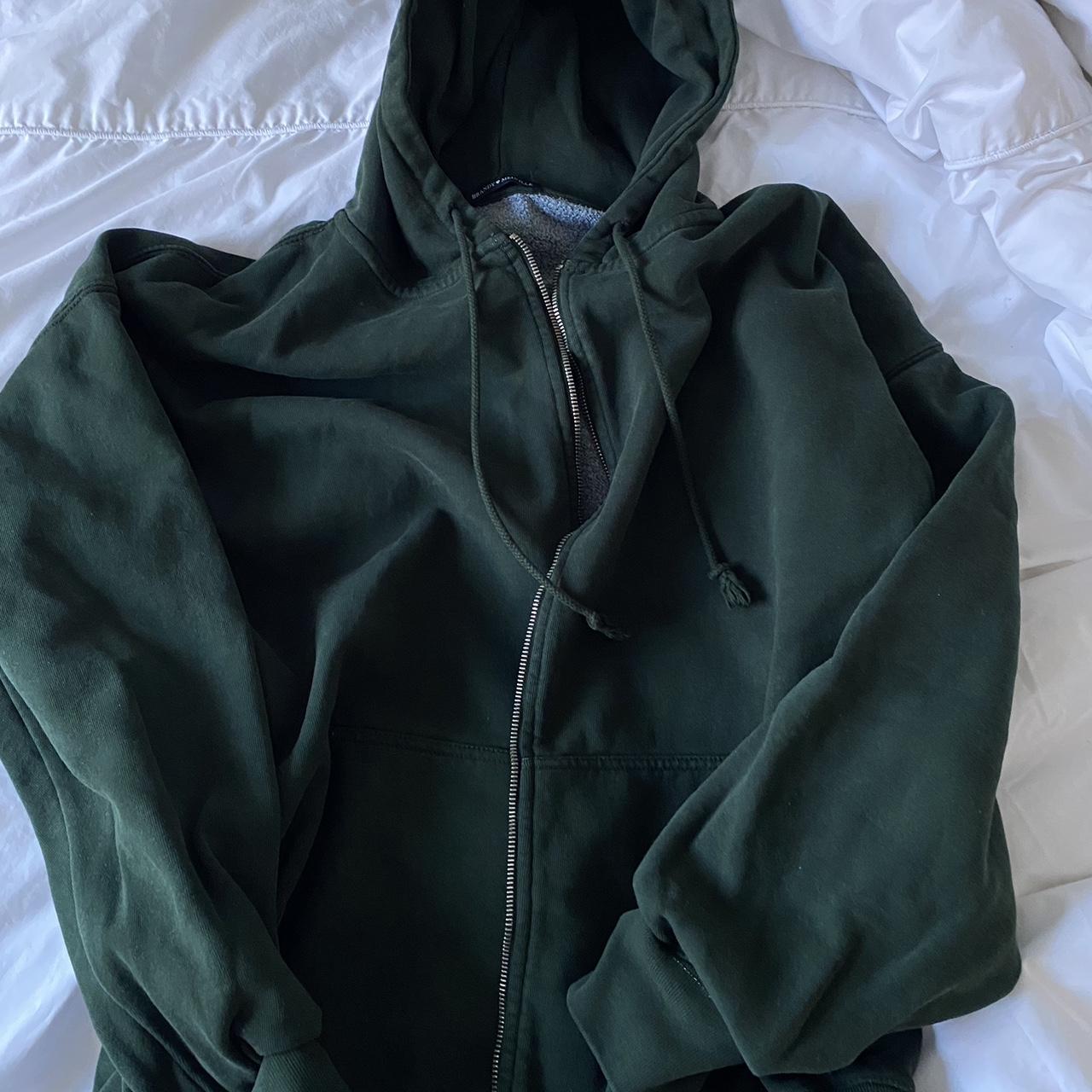 brandy melville zip up hoodie never worn... Depop