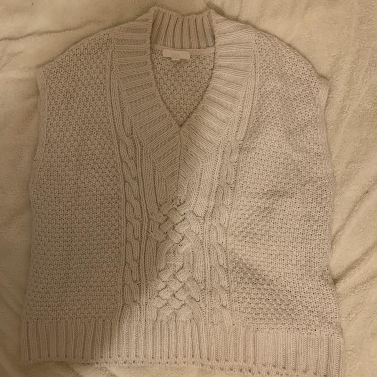 H&M cable knit sweater super comfy, barely... Depop