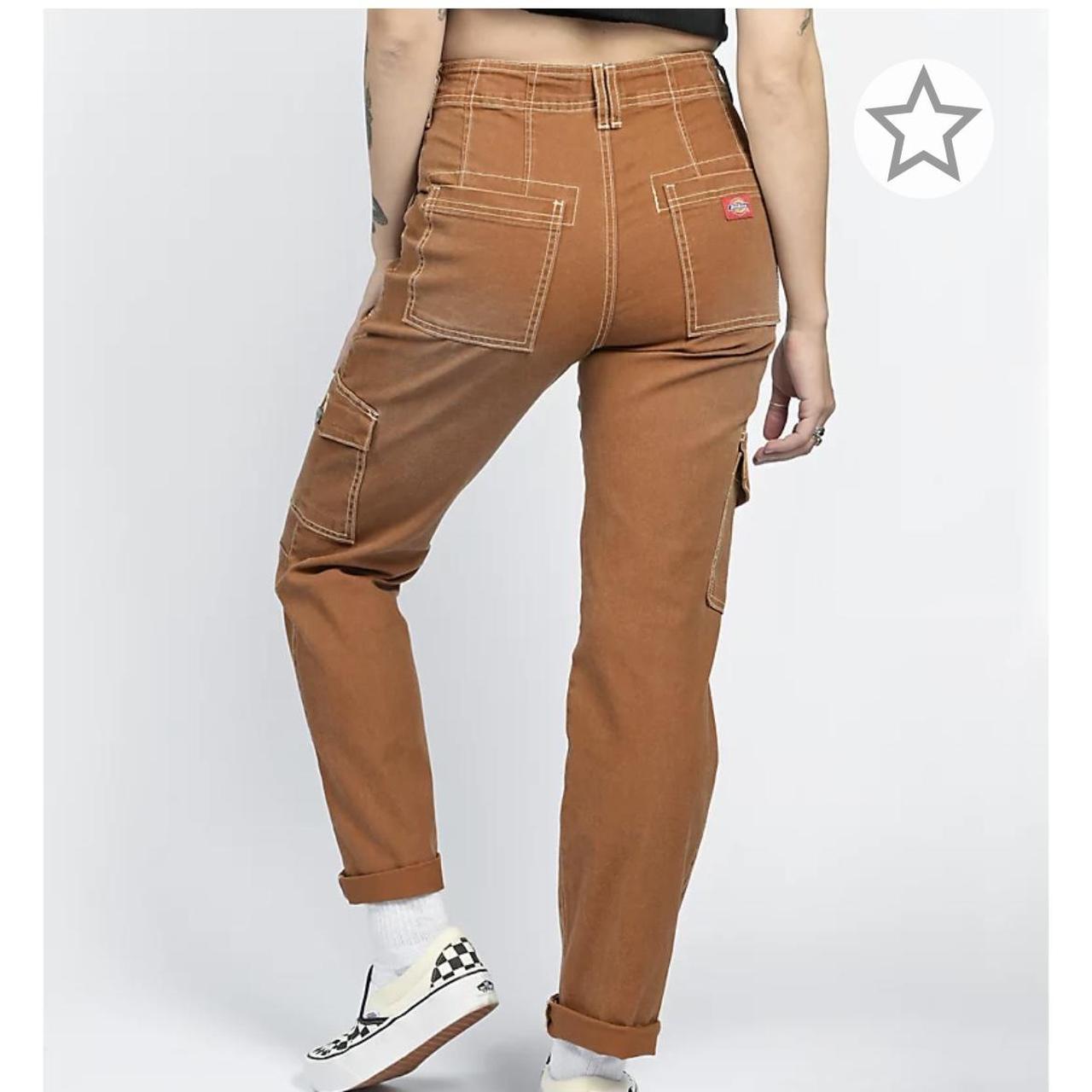 Dickie’s brown cargo pants practically new! dickies... Depop