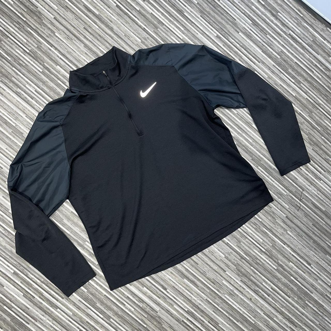 nike pacer half zip black