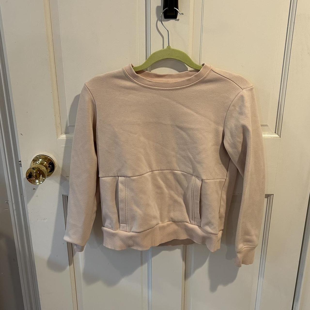 Athleta girl crew neck Size large 12 Light pink - Depop