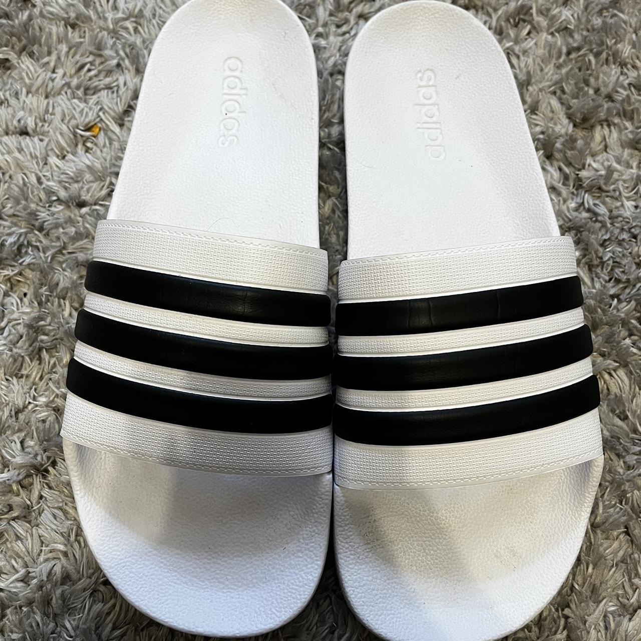 mens white adidas slides