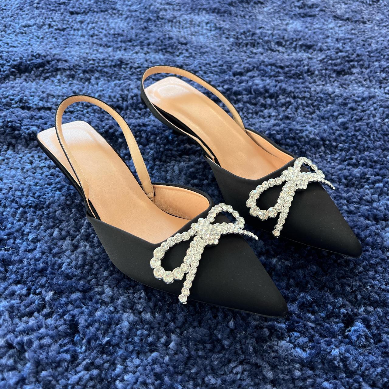 jeweled kitten heels