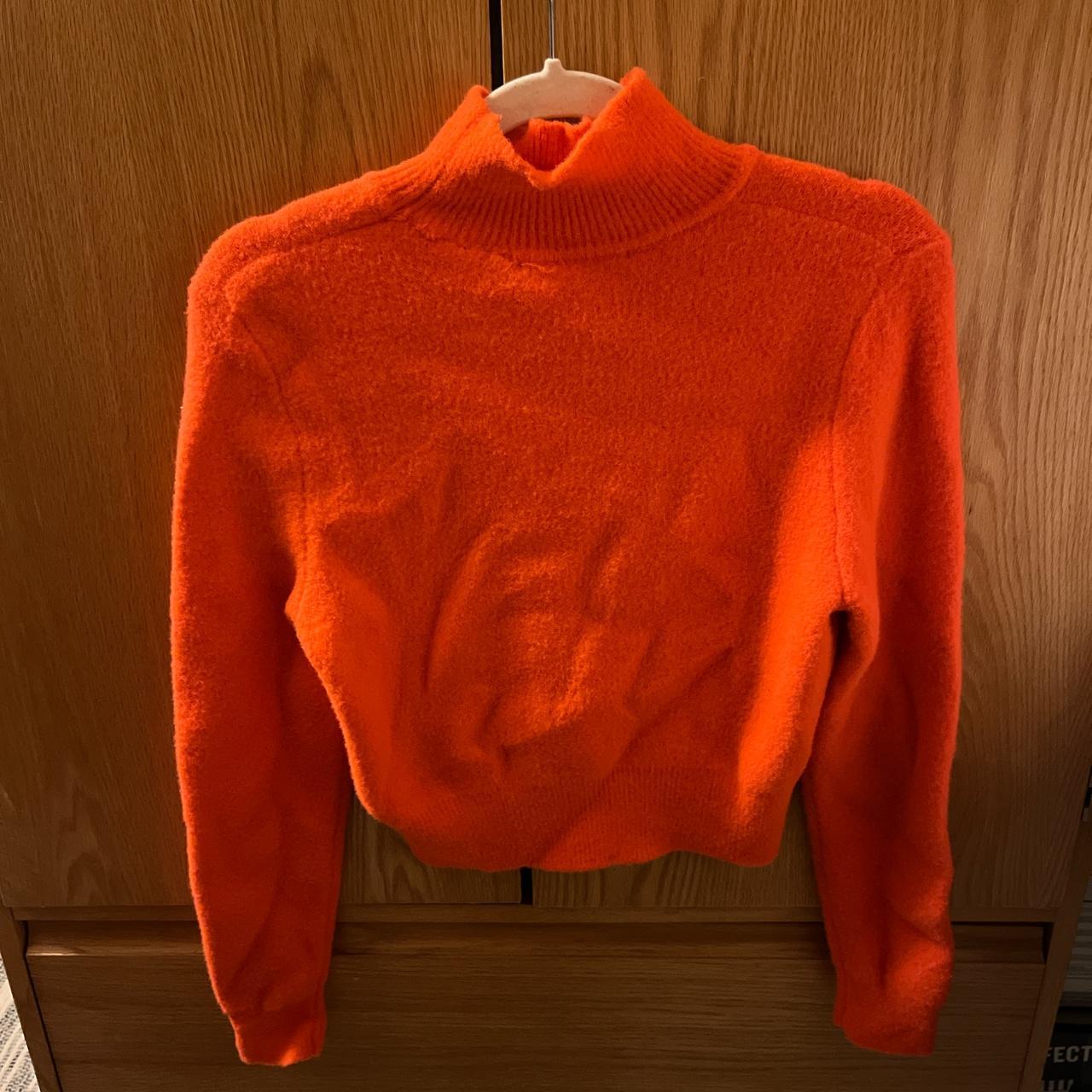 Bright orange Zara turtle neck sweater! Size small... Depop