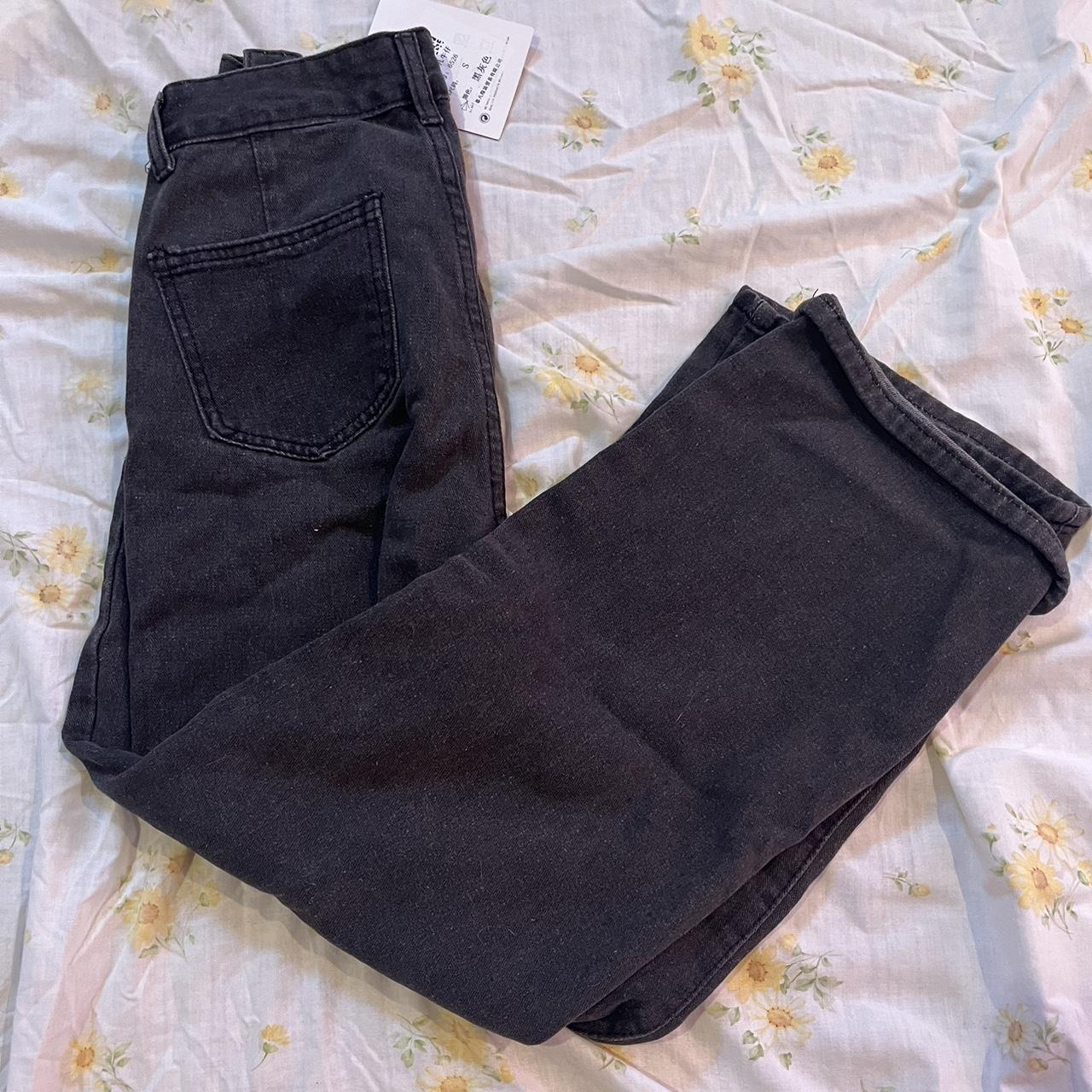 Wide leg straight leg baggy black jeans New with... - Depop