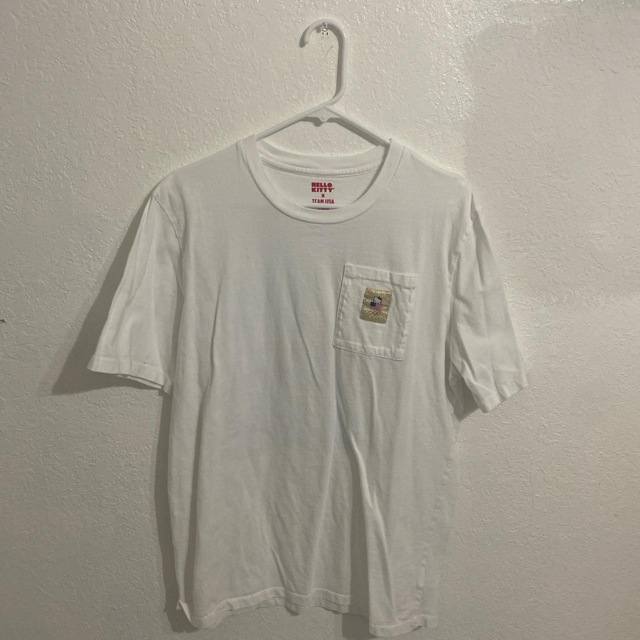 Hello Kitty Men's White T-shirt | Depop