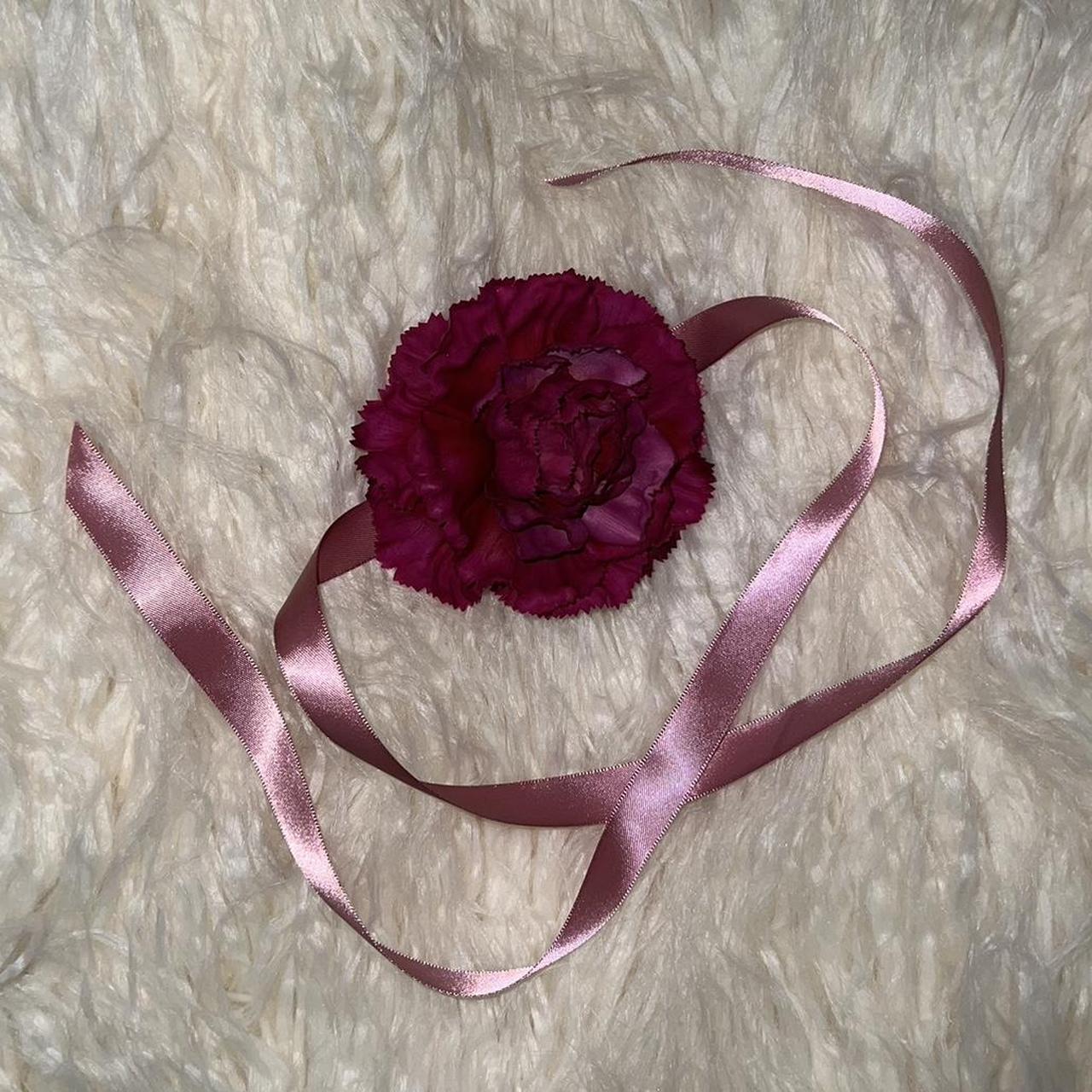 Pink Roses on Rose Satin Scarf — NPTressTreats