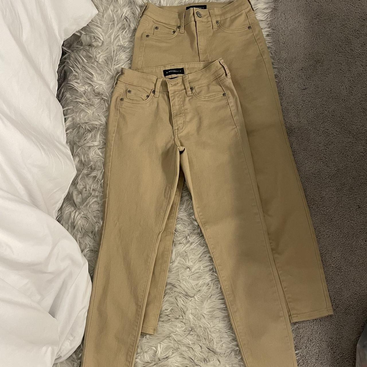 Aeropostale khaki jeggings best sale