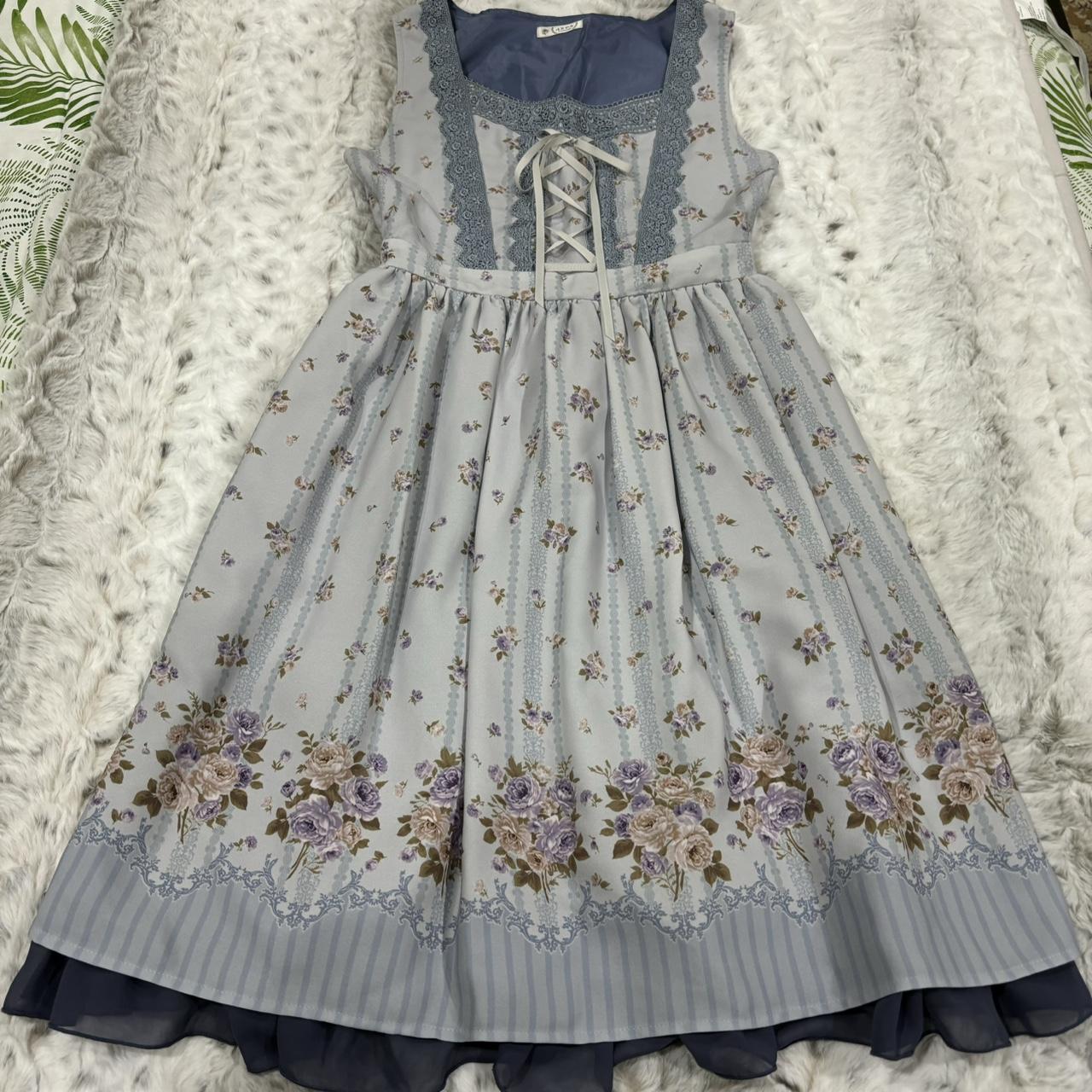 Axes femme milkmaid floral dress Lace up Japanese... Depop