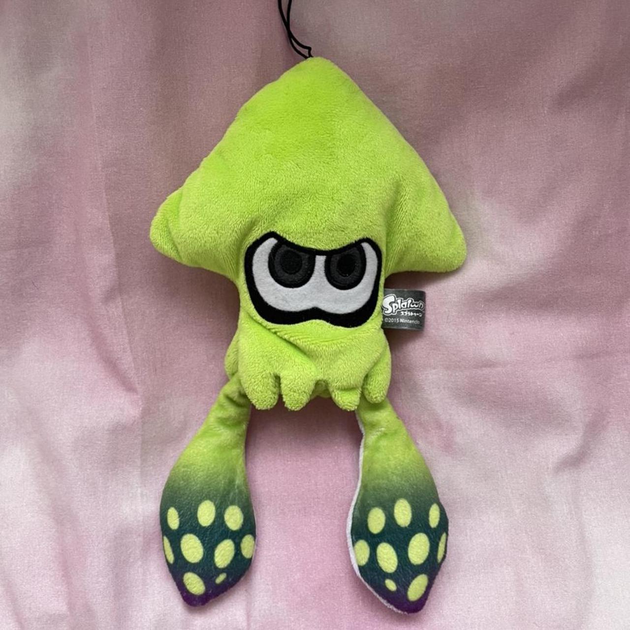 Official Splatoon 2015 lime green plush squid charm... - Depop