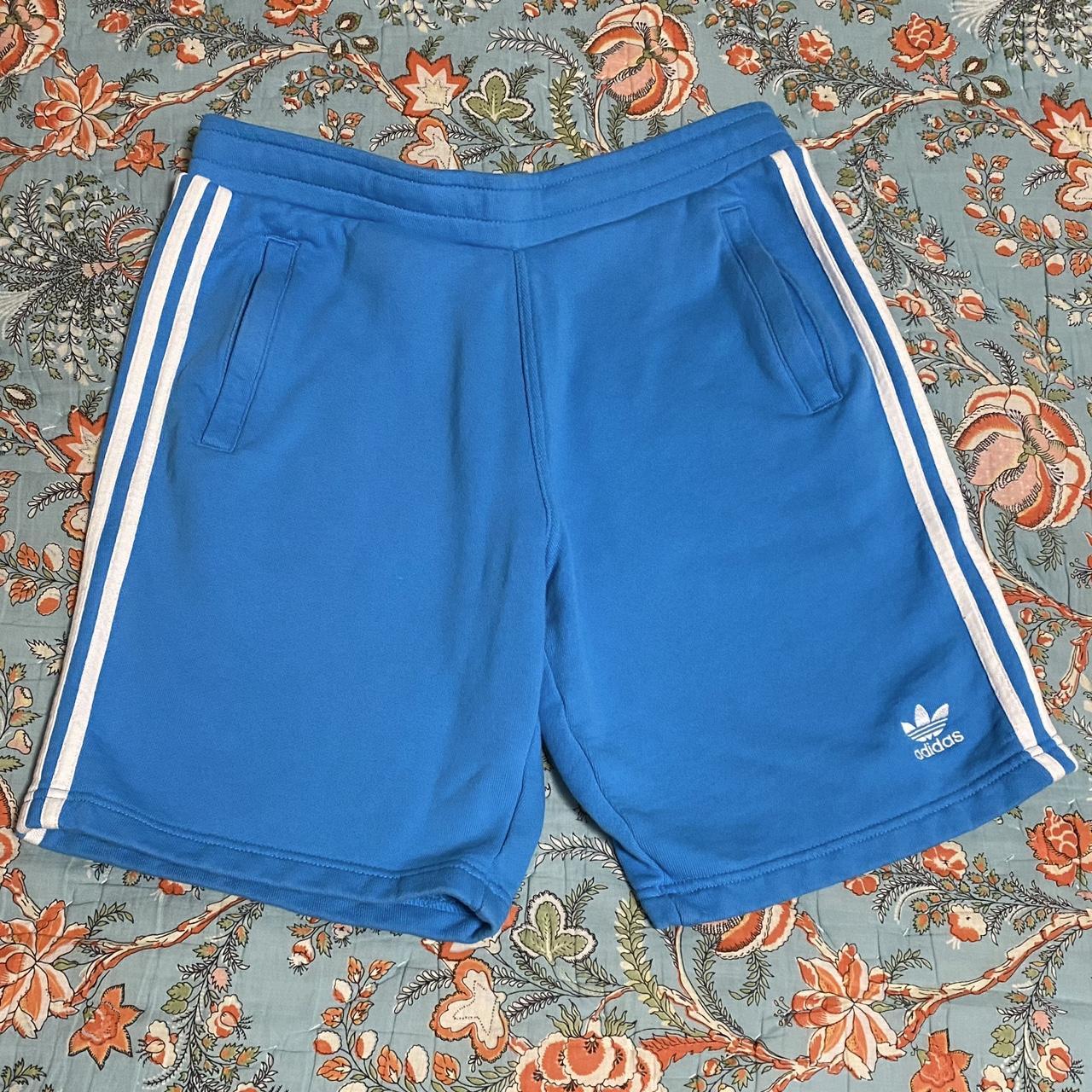 Adidas Men's Blue and White Shorts | Depop